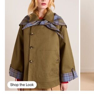 Damson Madder Viral Jerry Crop Trench coat